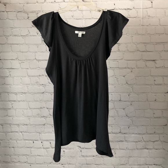 Women's American Eagle Outfitters gun metal gray blouse with shark bite hemline. - Picture 3 of 13